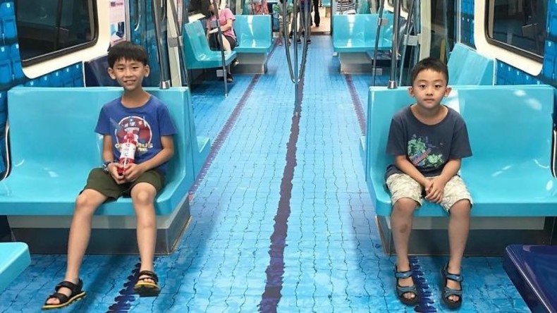 Im Vorfeld der Sommer-Universiade: Taiwanische U-Bahn verwandelt sich ins Schwimmbad