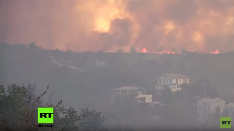 Griechenland: Massive Waldbrände nördlich von Athen