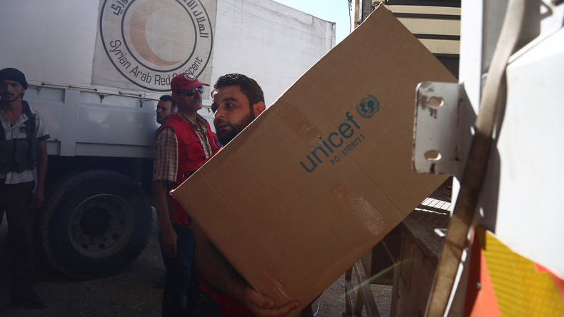 UNO liefert mit Russlands Unterstützung 200 Tonnen Hilfsgüter nach Homs