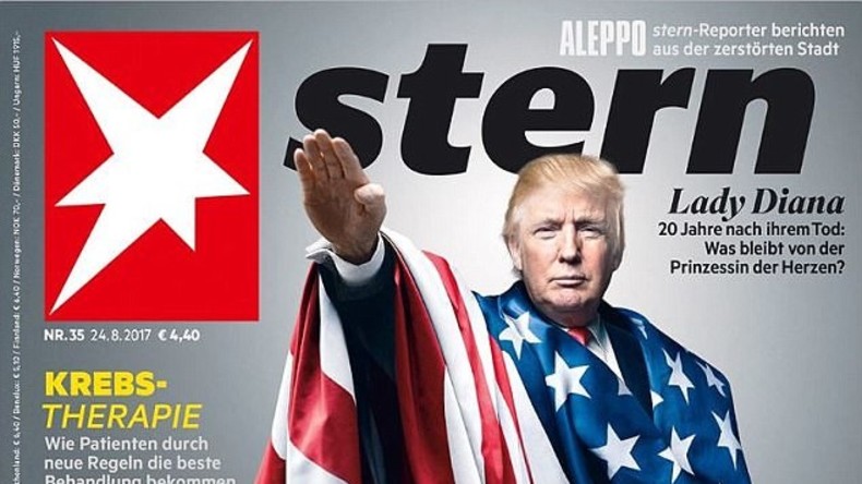 Klare Symbolik: Nachrichtenmagazin "Stern" stellt Trump als Nazi dar
