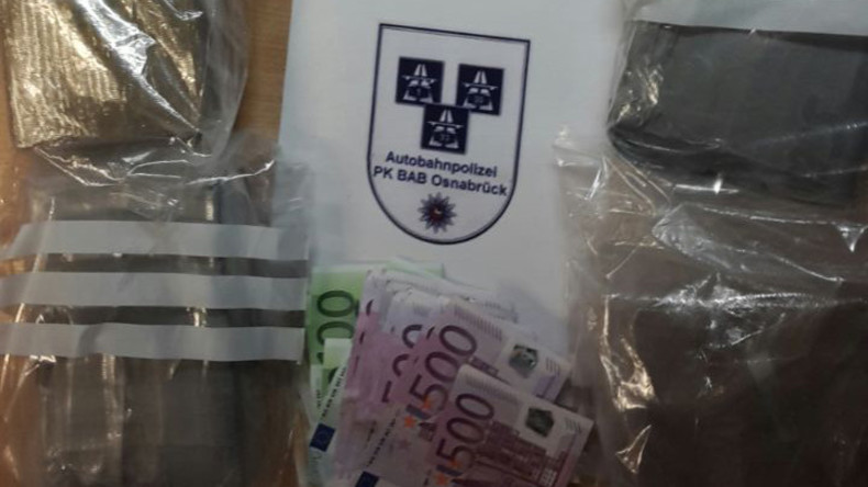 Autobahnpolizei entdeckt bei Osnabrück sieben Kilogramm Kokain