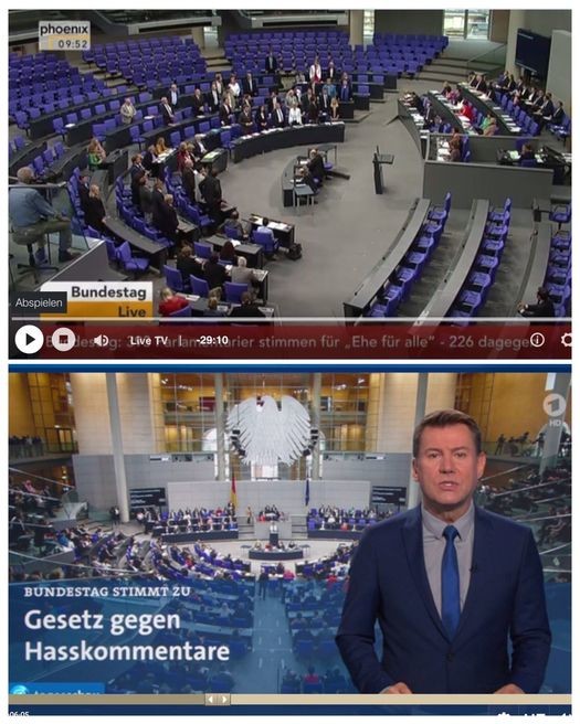 Programmbeschwerde: Bildmanipulation bei Tagesschau zum Netzwerkdurchsetzungsgesetz im Bundestag