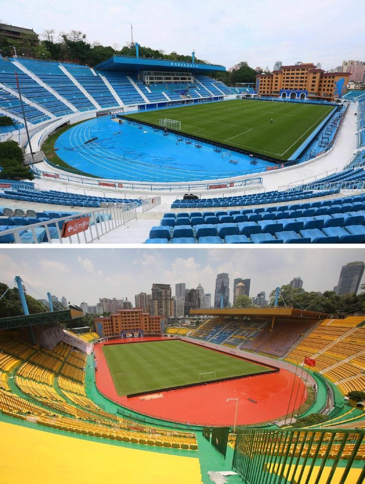 Spieler sind wichtig – Farbe auch: Chinesischer FC lässt Stadion in Gold streichen und siegt