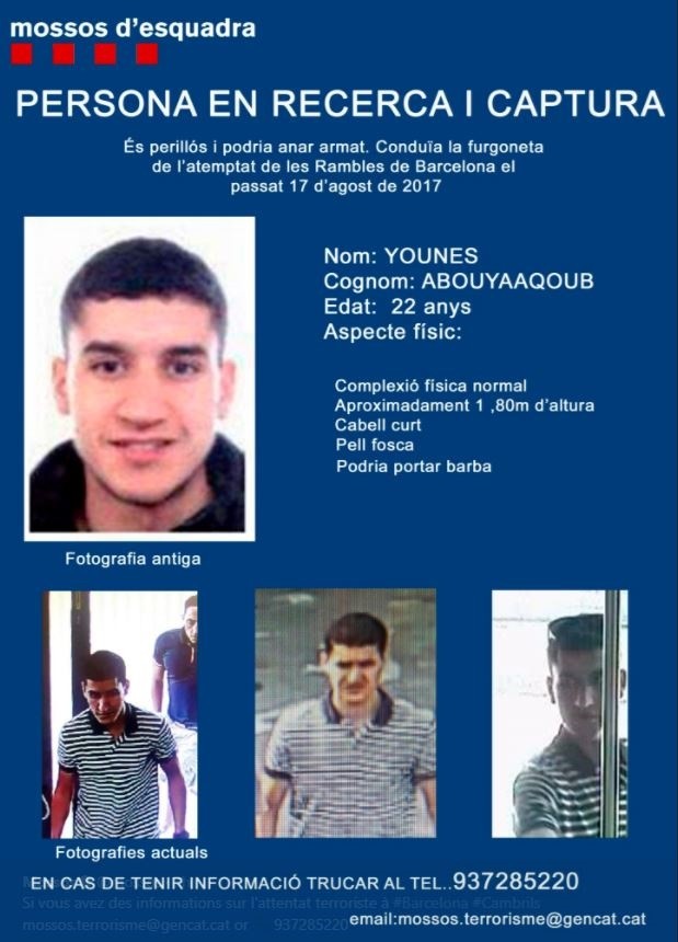 Polizei bestätigt: Mutmaßlicher Barcelona-Angreifer Younes Abouyaaqoub von Polizeikräften erschossen