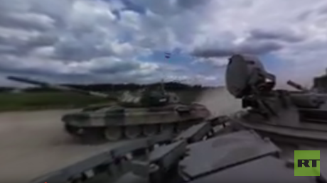 360°-Video: An Bord eines T-72B beim Panzer-Biathlon