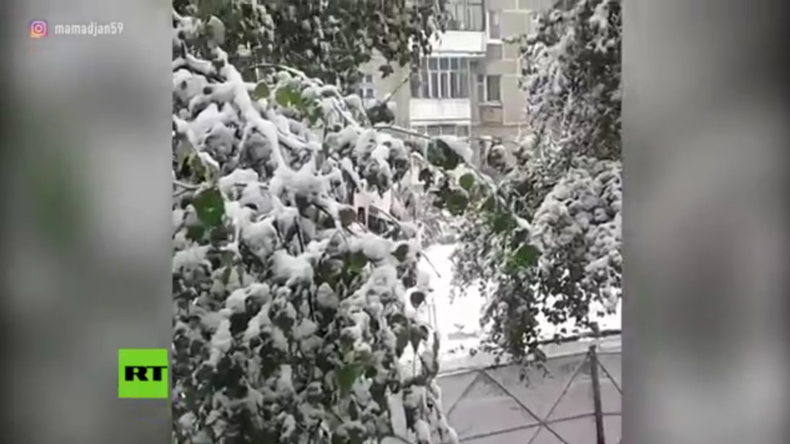 Herbst, wo bist du? - Erster Schnee in Russland noch vor dem Ende des Sommers