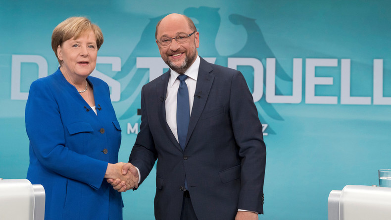 Duell mit Wattebäuschchen: Merkel und Schulz wollten Koalitions-Neuauflage nicht erschweren
