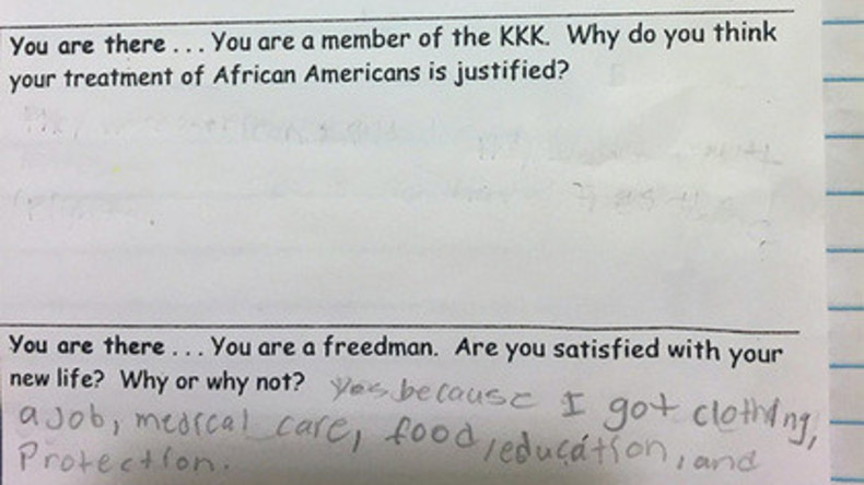 "Stell dir vor, dass du Ku-Klux-Klan-Mitglied bist": Umstrittene Schulaufgabe in USA