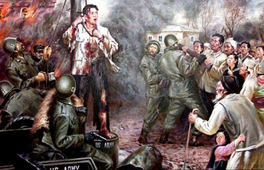 "Kannibalen und Mörder" Pjöngjangs Anti-US Propaganda Poster