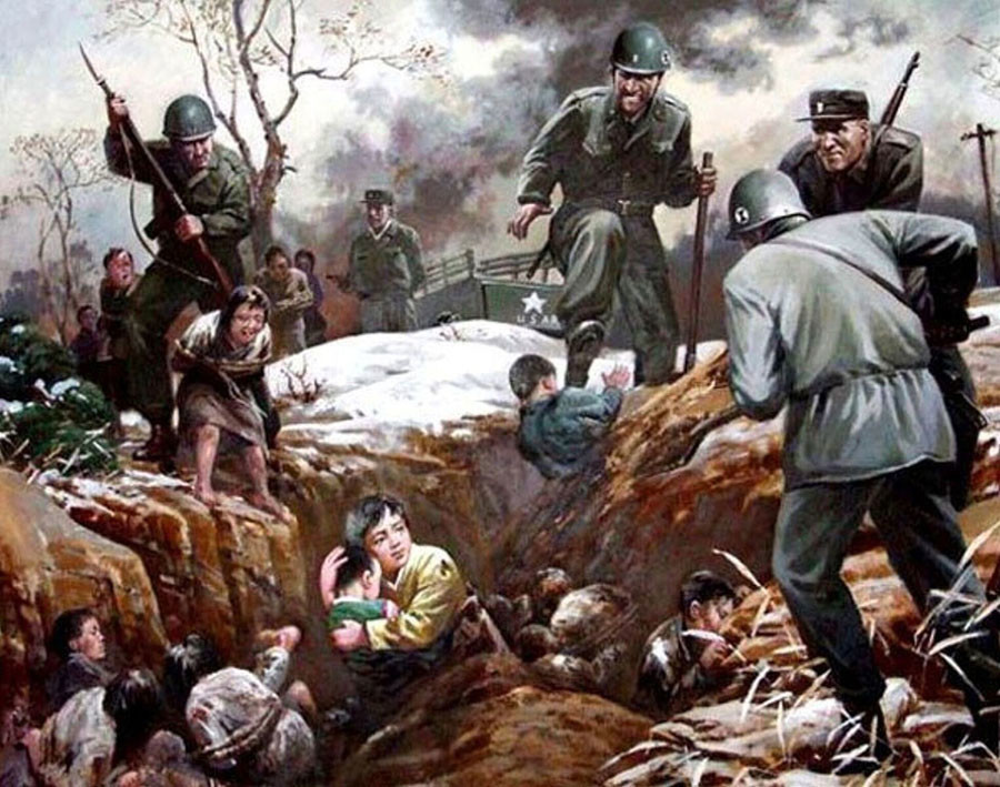 "Kannibalen und Mörder" Pjöngjangs Anti-US Propaganda Poster