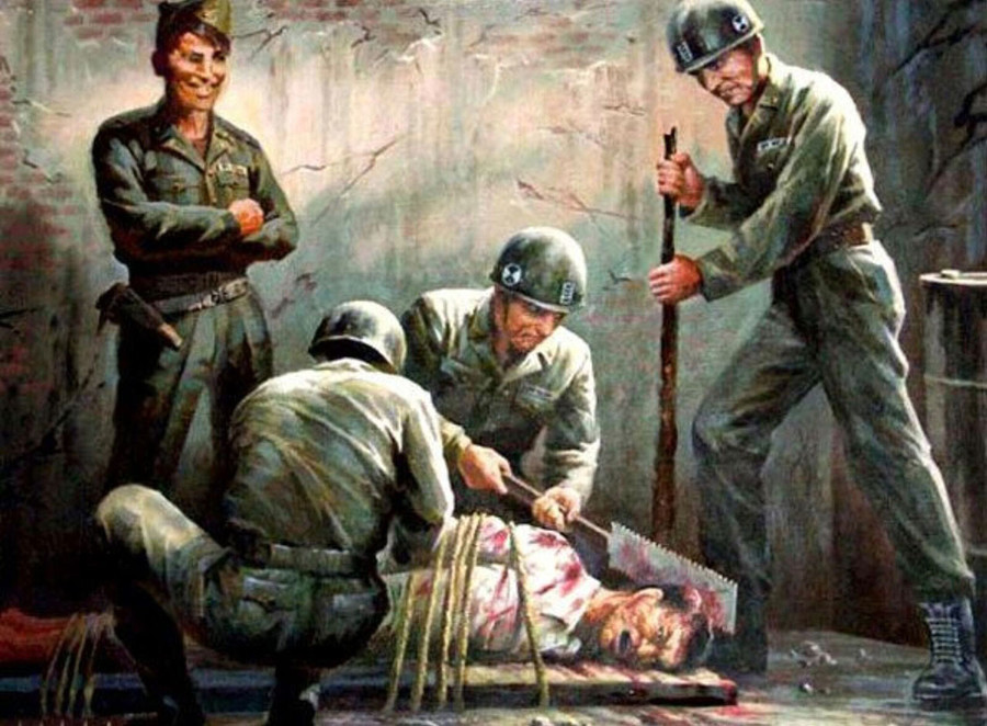 "Kannibalen und Mörder" Pjöngjangs Anti-US Propaganda Poster