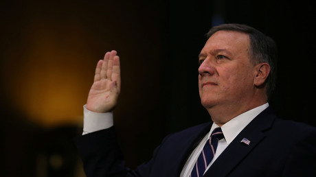 Mike Pompeo während seiner Vereidigung als CIA-Direktor am 12. Januar 2017.