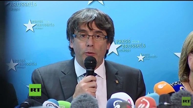 Erste Pressekonferenz des ehemaligen katalanischen Präsidenten Puigdemont im Brüssel