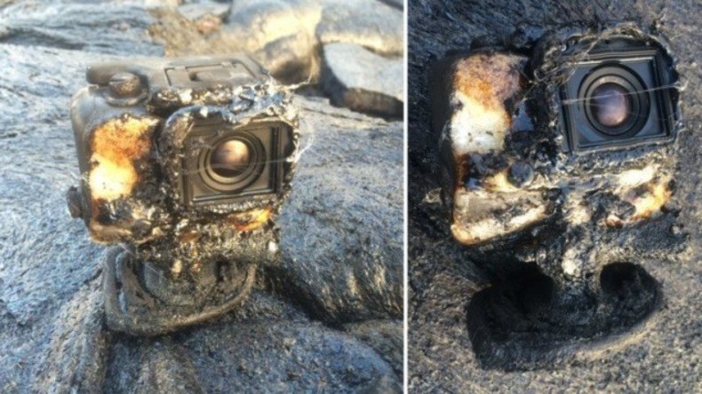 In Flammen gehüllt: GoPro-Kamera überlebt in Lavastrom und filmt ihn