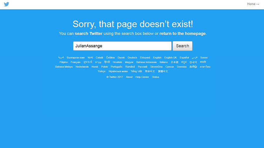 Verloren im Internet: Julian Assanges Twitter-Account verschwindet auf mysteriöse Weise