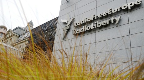 Streng bewacht: Das Stab-Quartier des US-Senders Radio Liberty und Radio Free Europa in Prag