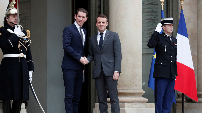 LIVE: Macron hält gemeinsame Pressekonferenz mit österreichischem Bundeskanzler Kurz in Paris ab