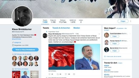 Twitter-Account des Spiegel-Chefredakteurs Klaus Brinkbäumer offenbar von Erdogan-Fans gehackt