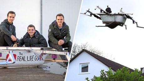 Deutscher baut Flugapparat aus Badewanne und fliegt in Bäckerei