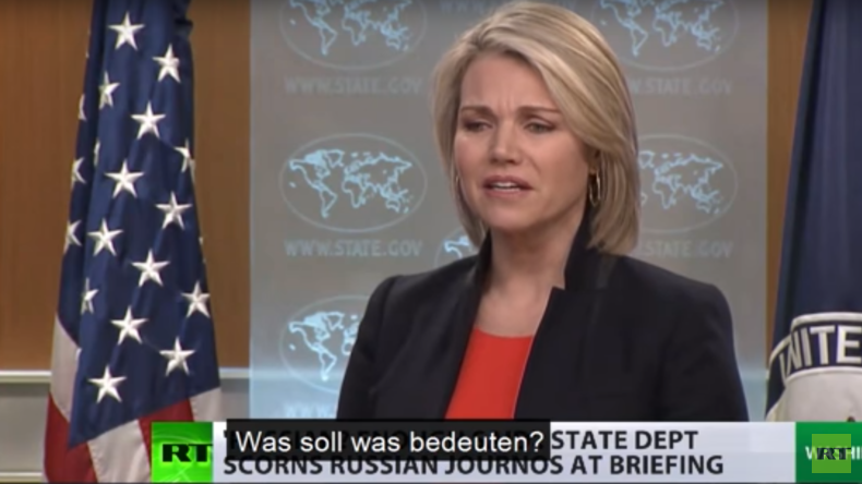 Neue russische Waffensysteme: Sarkastische US-Sprecherin flieht vor Reporterfragen (Video)