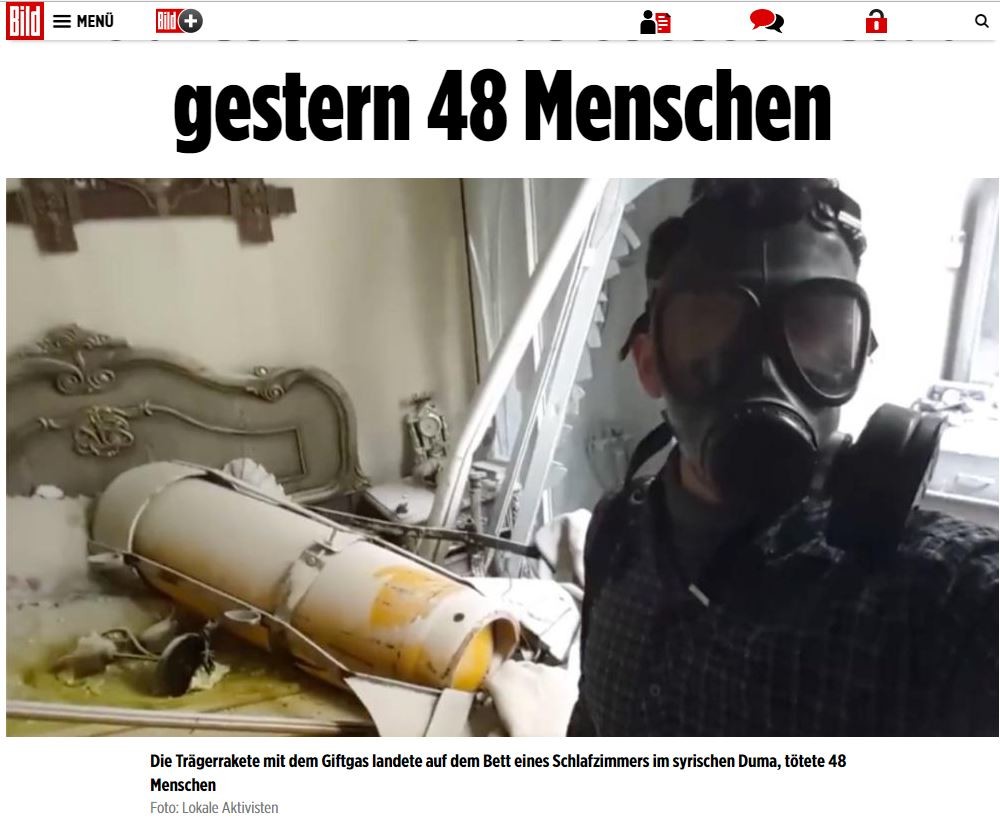 BBC/CBS oder BILD: Wer hat die richtige "Assad-Chemie-Bombe" in Duma gefunden?