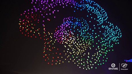 Chinesen brechen mit 1.374 Drohnen am Himmel Weltrekord und liefern spektakuläre Lichtshow
