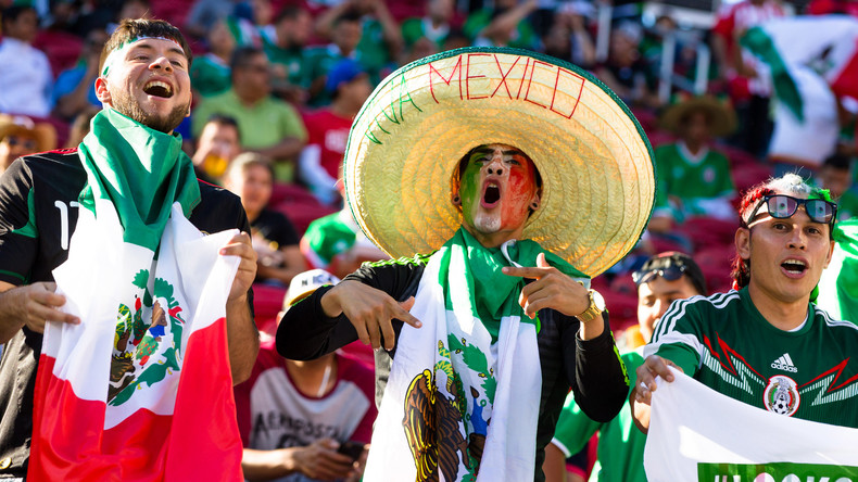 Sie ließ ihn doch! "Papp-Fußballfan" Javier aus Mexiko leibhaftig in Russland eingetroffen
