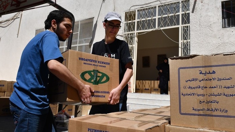 Syrien: Russische Kadyrow-Stiftung liefert tonnenweise zivile Hilfsgüter in Kriegsgebiete