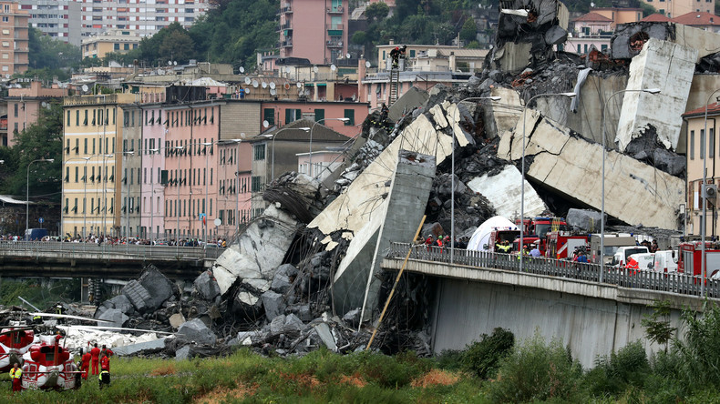 Italien: Mindestens 35 Tote bei Einsturz einer Autobahnbrücke in Genua (Fotos, Videos)