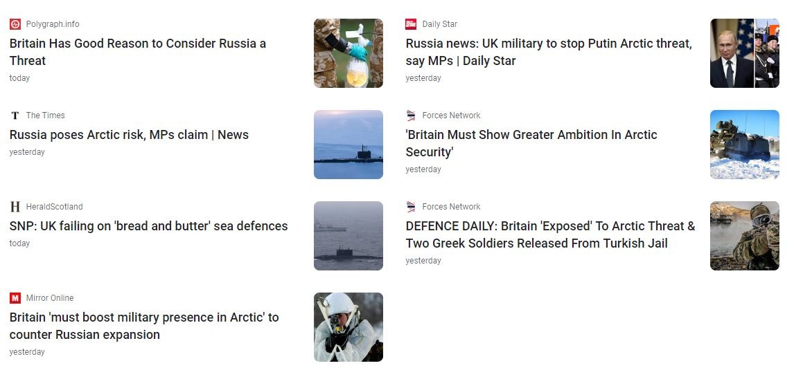 Wegen "russischer Bedrohung": Britische Medien fordern Aufrüstung der Arktis 
