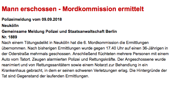 36-Jähriger in Berlin-Neukölln durch Schüsse getötet - Polizeiaufgebot vor Klinik