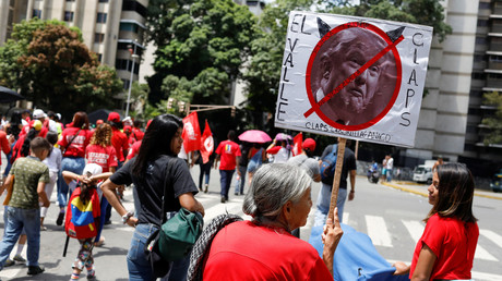 Anhänger der venezolanischen Regierung protestieren gegen die Politik der US-Regierung (Caracas, 11. September)