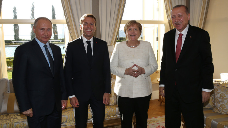 LIVE: Erdogan, Macron, Merkel und Putin geben Pressekonferenz nach Treffen zu Syrien