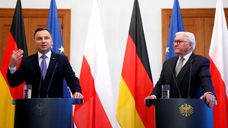 Der polnische Präsident Andrzej Duda und Frank-Walter Steinmeier, Berlin, Deutschland, 23. Oktober 2018.