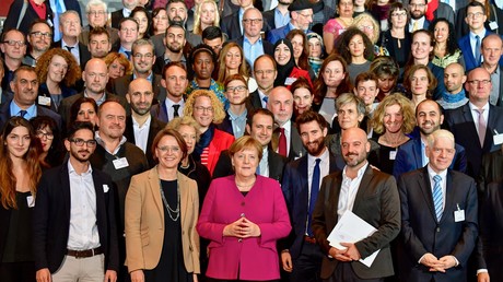 Bundeskanzlerin Angela Merkel bei der Verleihung des Integrationspreises im Oktober 2018