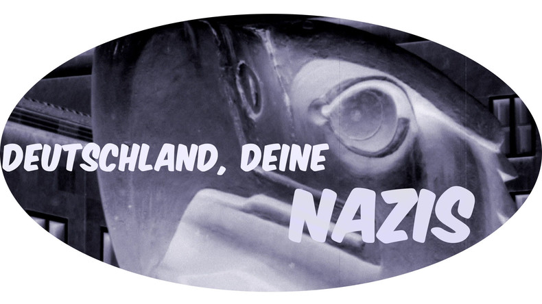 Adlerkopf mit Text "Deutschland: Deine Nazis"