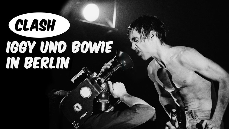 Eine Filmkamera ist auf Iggy Pop gerichtet.