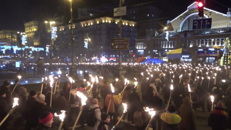 Offizieller Feiertag: Ultra-Nationalisten und -Rechte feiern Banderas 110. Geburtstag in Kiew