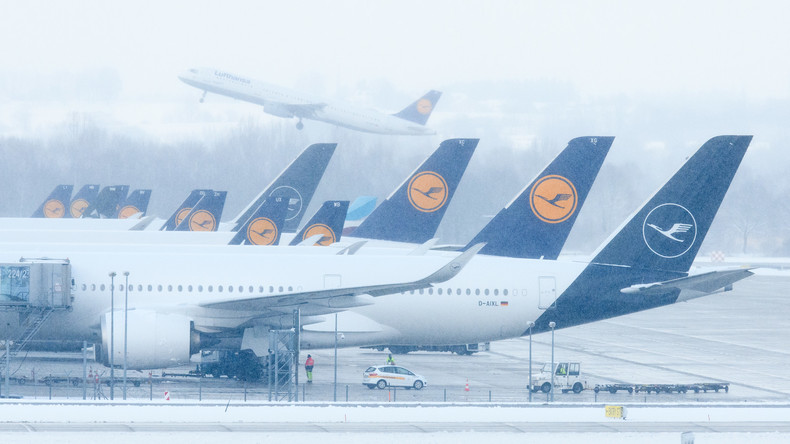 Zahlreiche Flüge in München und Frankfurt wetterbedingt gestrichen