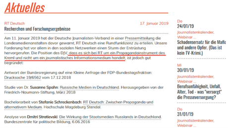 Klatschmühlen im Journalistendorf drehen sich: Warum Fake News über RT unausrottbar sind