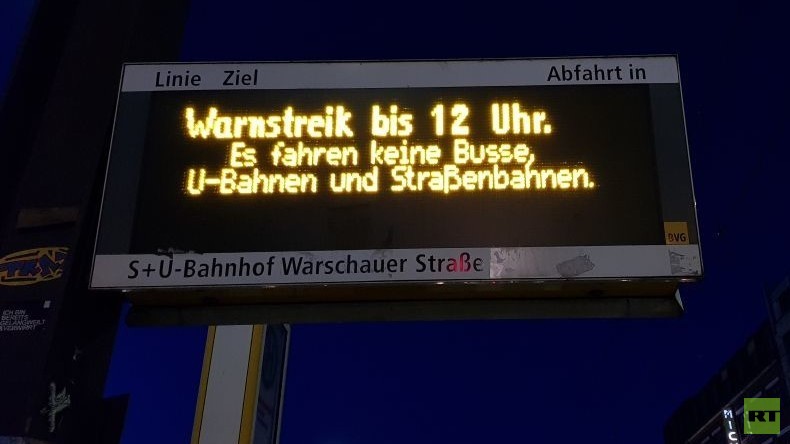 Warnstreik in Berlin: U-Bahnen, Busse und Trams stehen still