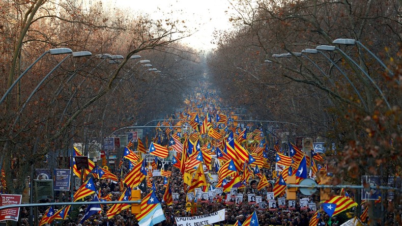 LIVE: Katalanen protestieren in Madrid gegen spanische Justiz