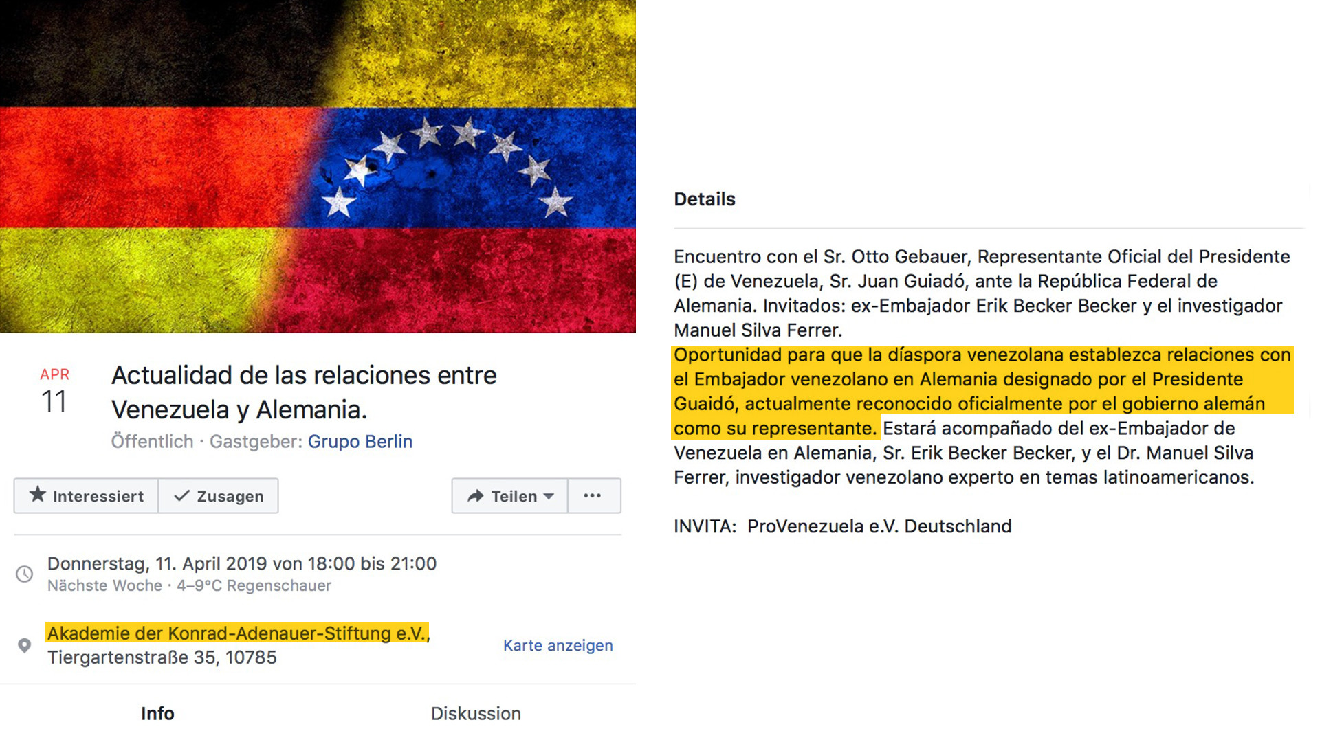 Diplomatischer Eiertanz der Bundesregierung um Guaidós "Botschafter für Deutschland"
