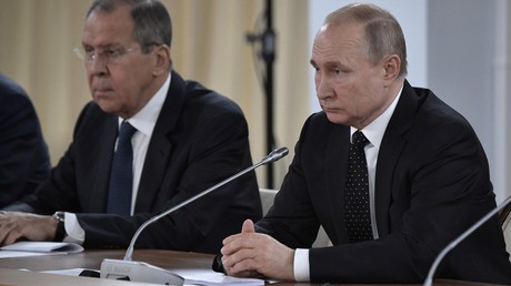 Wladimir Putin gibt Pressekonferenz nach Treffen mit Nordkoreas Staatschef Kim Jong-un