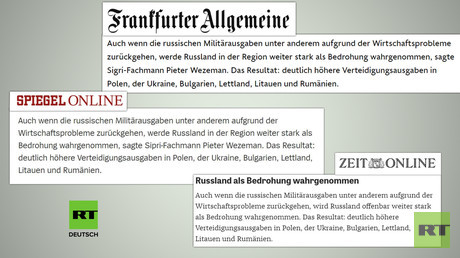 Globale Militärausgaben auf Rekordstand – aber der böse Russe rüstet ab
