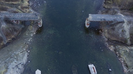 Spurlos verschwunden: Alte Eisenbahnbrücke in Nordrussland gestohlen