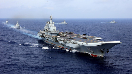 Chinesischer Flugzeugträger Liaoning im Westpazifik im April 2018