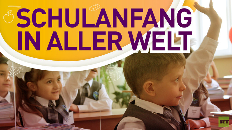 Es muss nicht immer eine Schultüte sein: In Russland beginnt ein neues Schuljahr