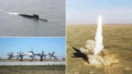 Atomare Abschreckung: Putin leitet Raketenübung mit U-Booten, Bombern und Mobilrampen (Videos)