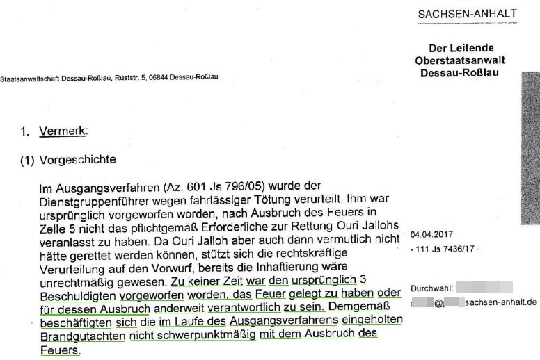 Todesfall Oury Jalloh: Wie staatliche Stellen einen mutmaßlichen Mord vertuschen
